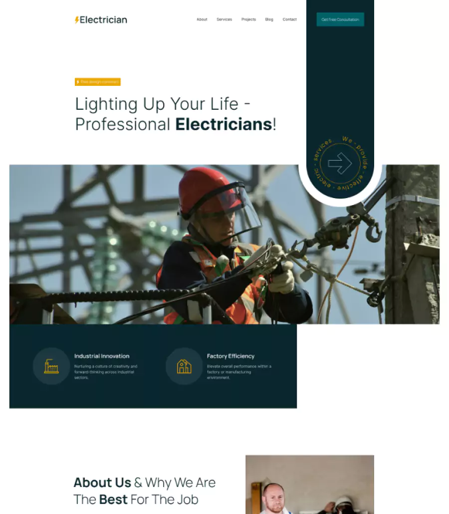 Electrician - Electric Service Template